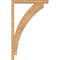 Ekena Millwork Thorton Block Smooth Bracket w/ Offset Brace, Western Red Cedar, 3 1/2"W x 20"D x 32"H BKT0402X20X32THR05SWR - alternate 2